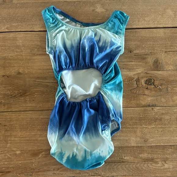 Foxy Leotard Size Child 10 Ombré Tie Dye - Picture 3 of 3